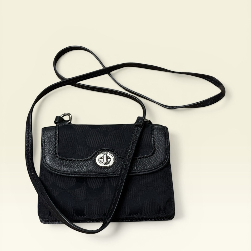 Coach Mini Legacy Signature C Crossbody Wallet - Picture 2 of 7
